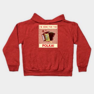 I'm Here For The Polka! Cream Kids Hoodie